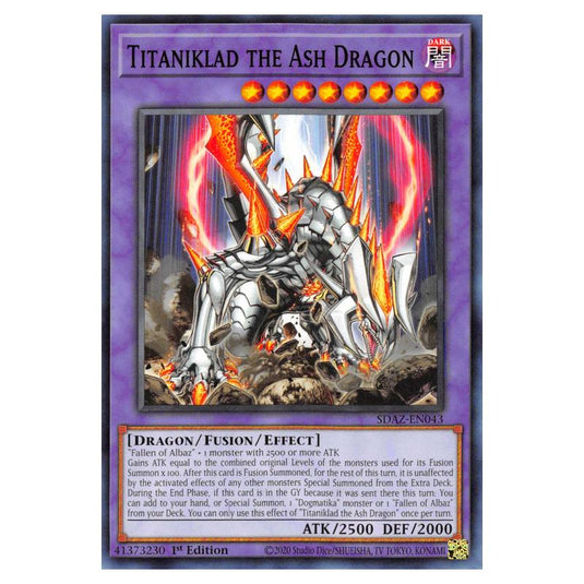 Yu-Gi-Oh! - Structure Deck - Albaz Strike - Titaniklad the Ash Dragon (Common) SDAZ-EN043