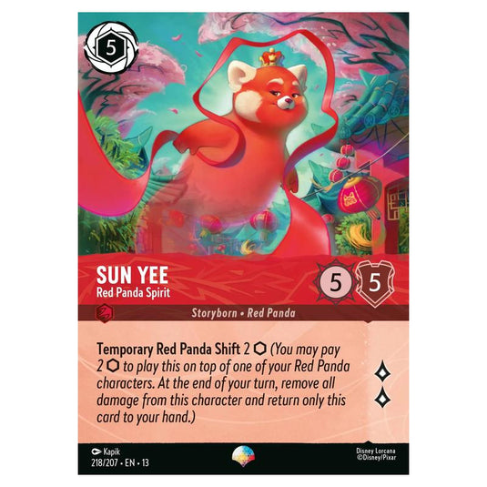 Lorcana - Attack of the Vine! - Sun Yee - Red Panda Spirit (Epic) - 218/207