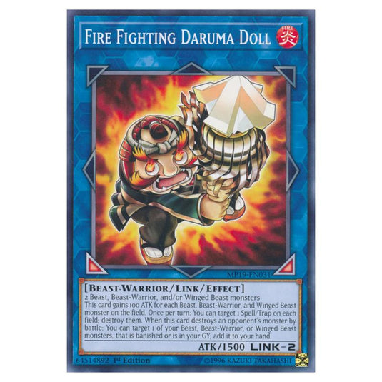 Yu-Gi-Oh! - 2019 Gold Sarcophagus Tin Mega Pack - Fire Fighting Daruma Doll (Common) MP19-EN031