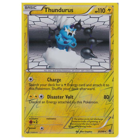 Pokemon - Black & White - Emerging Powers - (Reverse Holo) - Thundurus 35/98