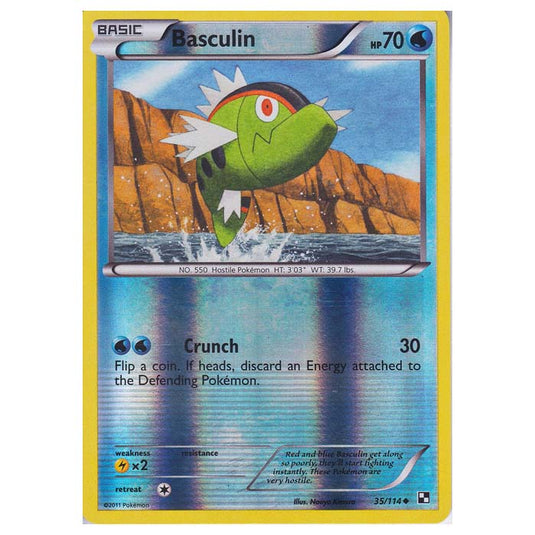 Pokemon - Black & White - (Reverse Holo) Basculin 35/114