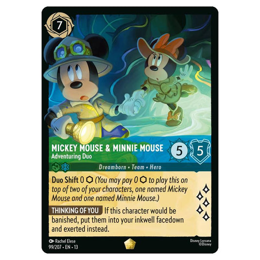 Lorcana - Attack of the Vine - Mickey Mouse & Minnie Mouse - Adventuring Duo (Legendary) - 99/207