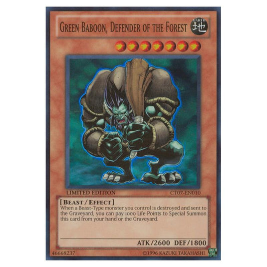 Yu-Gi-Oh! - Collectible Tins 2010 Wave 1 - Green Baboon, Defender of the Forest (Super Rare) CT07-EN010