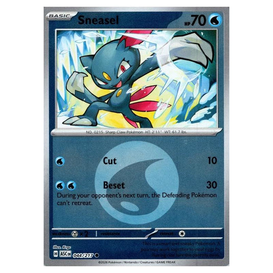 Pokemon - Mega Evolution - Ascended Heroes - Energy Reverse Holo - Sneasel - 044/217