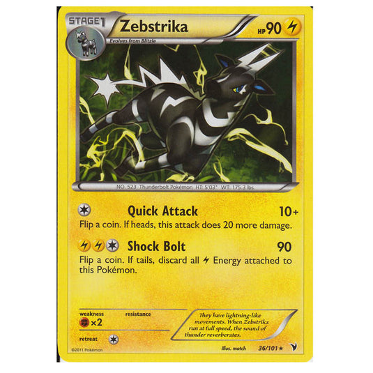 Pokemon - Black & White - Noble Victories - Zebstrika 36/101