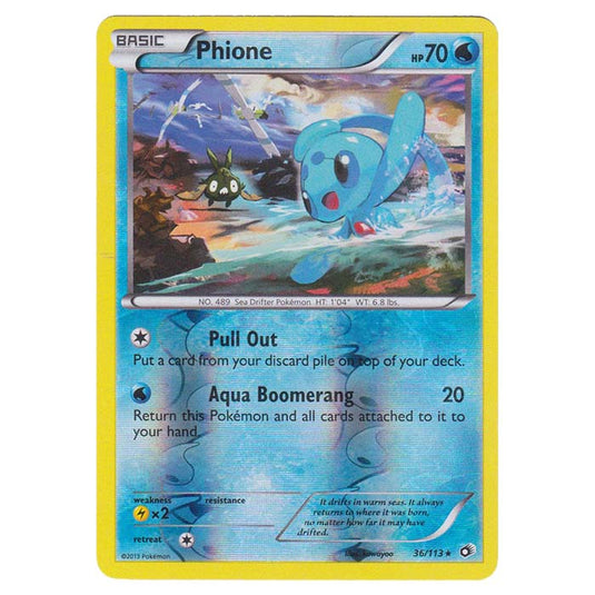 Pokemon - Black & White - Legendary Treasures - (Reverse Holo) Phione - 36/113