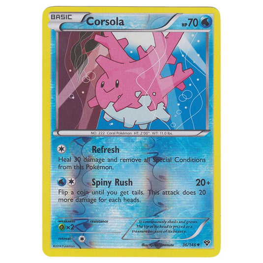 Pokemon - XY Base Set - (Reverse Holo) Corsola - 36/146