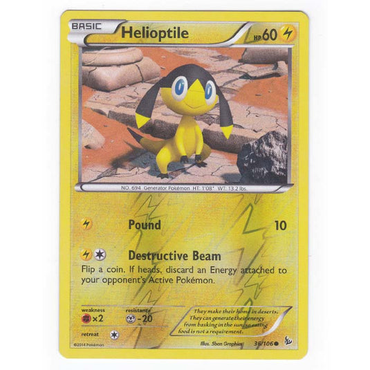 Pokemon - XY - Flashfire - (Reverse Holo) Helioptile - 36/106