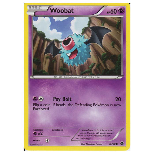 Pokemon - Black & White - Emerging Powers - Woobat 36/98