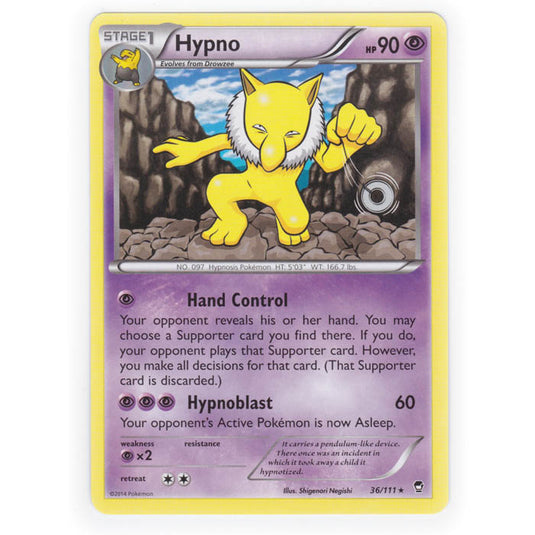 Pokemon - XY Furious Fists - Hypno - 36/111