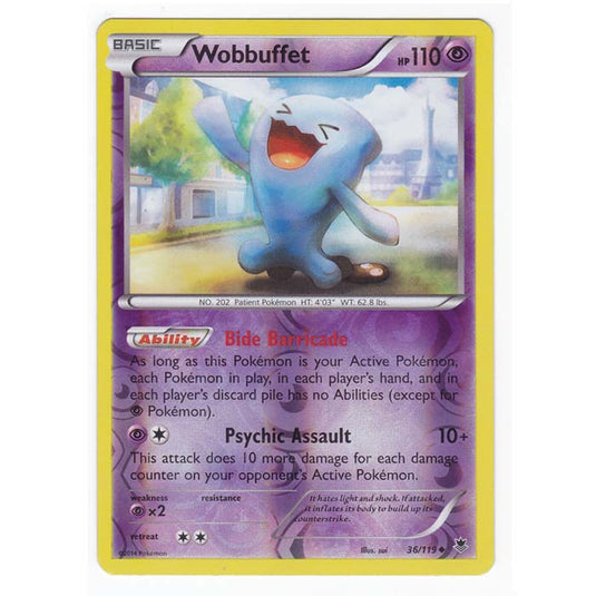 Pokemon - XY Phantom Forces - (Reverse Holo) - Wobbuffet - 36/119