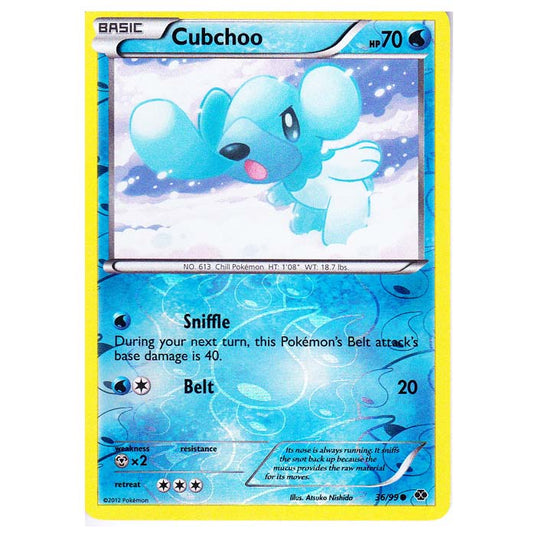 Pokemon - Black & White - Next Destinies - (Reverse Holo) Cubchoo 36/99