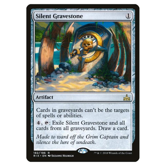Magic The Gathering - Rivals Of Ixalan - Silent Gravestone - 182/196 (Foil)