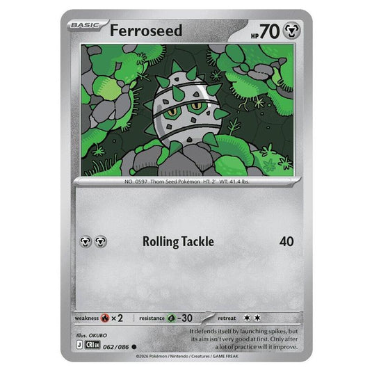 Pokemon - Mega Evolution - Chaos Rising - Ferroseed - 062/086