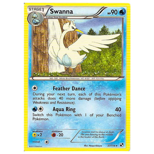 Pokemon - Black & White - Swanna 37/114