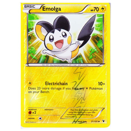 Pokemon - Black & White - Noble Victories - (Reverse Holo) - Emolga 37/101