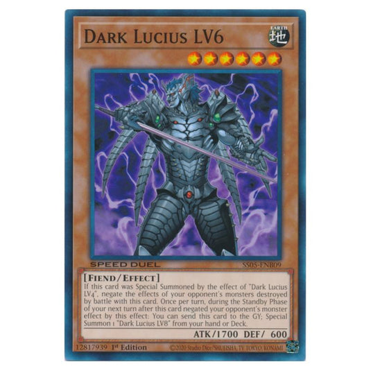 Yu-Gi-Oh! - Speed Duel Starter Decks - Twisted Nightmares - Dark Lucius LV6 (Common) SS05-ENB09