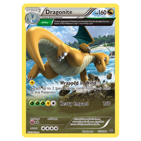 Pokemon - XY - Roaring Skies - Dragonite - 52/108 (Reverse Holo)