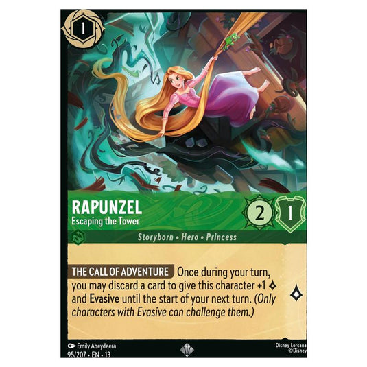 Lorcana - Attack of the Vine! - Rapunzel - Escaping the Tower (Super Rare) - 95/207