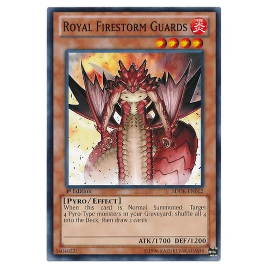 Yu-Gi-Oh! - Onslaught of the Fire Kings Structure Deck - Royal Firestorm Guards (Common) SDOK-EN012