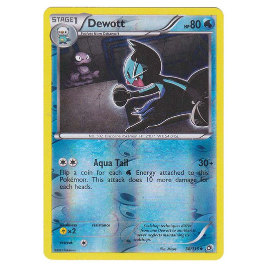 Pokemon - Black & White - Legendary Treasures - (Reverse Holo) Dewott - 38/113