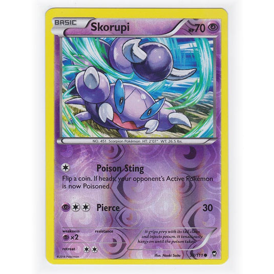 Pokemon - XY Furious Fists - (Reverse Holo) - Skorupi - 38/111