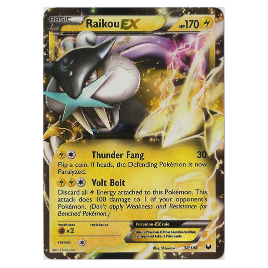 Pokemon - Black & White - Dark Explorers - Raikou-EX - 38/108