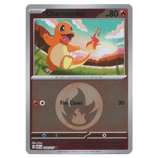 Pokemon - Mega Evolution - Ascended Heroes - Energy Reverse Holo - Charmander - 020/217