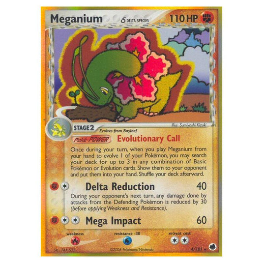 Pokemon - EX Dragon Frontiers - Meganium δ Delta Species - 004