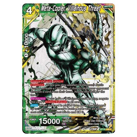 Dragon Ball Super - Fighter's Ambition - Meta-Cooler, Villainous Threat - BT19-146