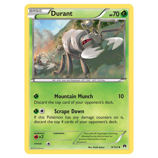 Pokemon - XY - Breakpoint - Durant - 9/122 (Reverse Holo)