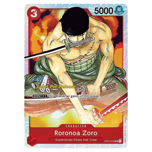 One Piece - ST-01: Starter Deck - Straw Hat Crew - Super Pre-Release - Roronoa Zoro - ST01-013p