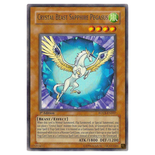 Yu-Gi-Oh! - Force of the Breaker - Crystal Beast Sapphire Pegasus (Ultra Rare) FOTB-EN007