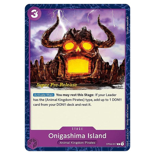 One Piece - ST-04: Starter Deck - Animal Kingdom Pirates - Super Pre-Release - Onigashima Island - ST04-017p