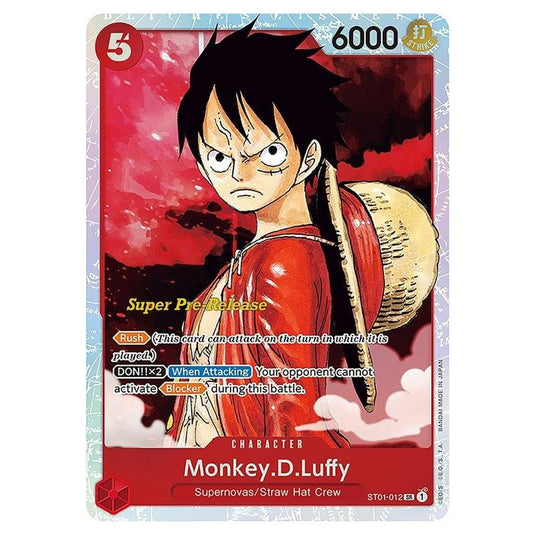 One Piece - ST-01: Starter Deck - Straw Hat Crew - Super Pre-Release - Monkey.D.Luffy - ST01-012p