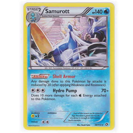 Pokemon - Black & White - Legendary Treasures - Samurott - 39/113