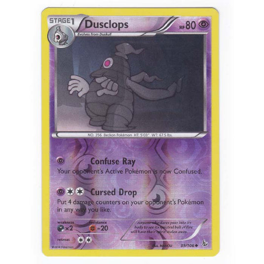 Pokemon - XY - Flashfire - (Reverse Holo) Dusclops - 39/106