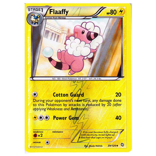 Pokemon - Black & White - Dragons Exalted - (Reverse Holo) Flaaffy - 39/124