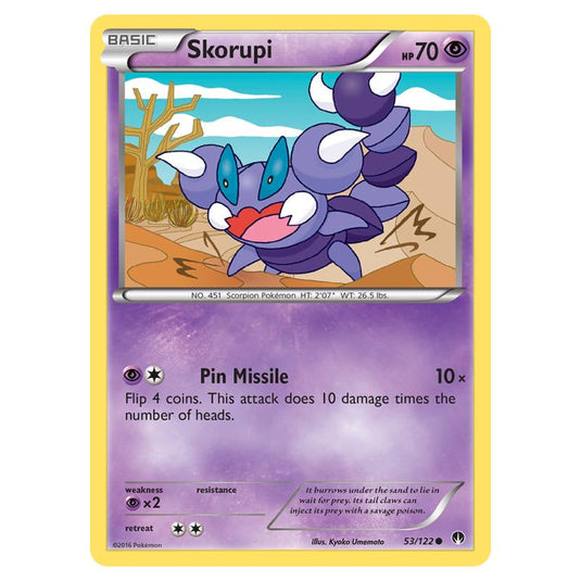 Pokemon - XY - Breakpoint - Skorupi - 53/122 (Reverse Holo)
