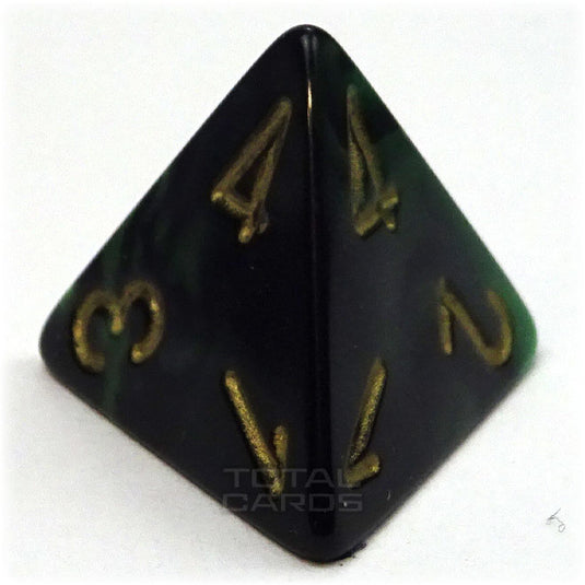 Chessex - Gemini 16mm D4 - Black-Green w/Gold