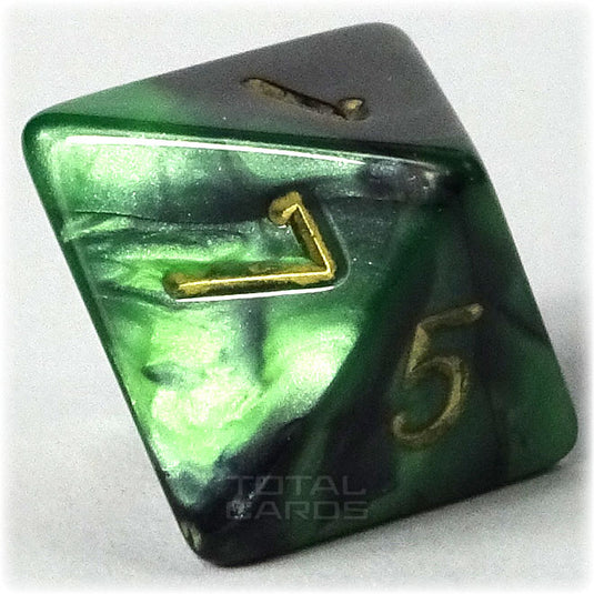 Chessex - Gemini 16mm D8 - Black-Green w/Gold