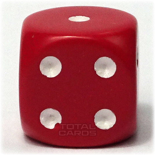 Chessex - Opaque 16mm D6 w/pips - Red w/White