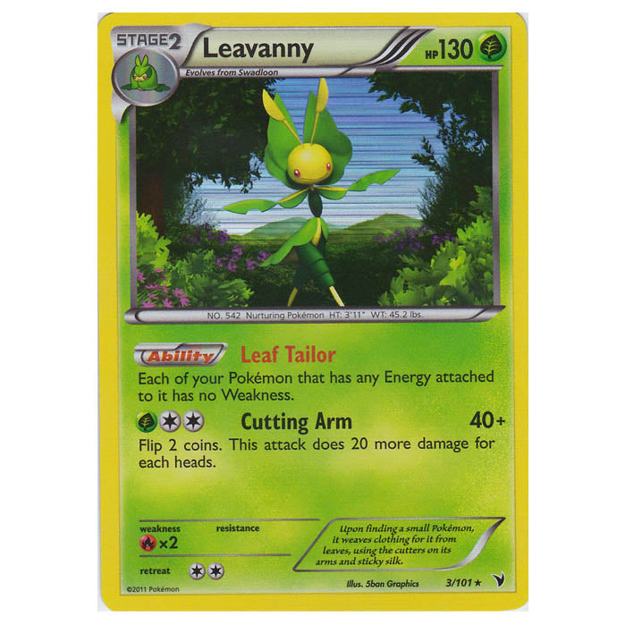 Pokemon - Black & White - Noble Victories - Leavanny 3/101 Pokemon - Black & White - Noble Victories - Leavanny 3/101