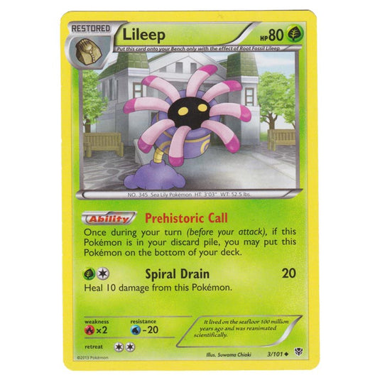 Pokemon - Black & White - Plasma Blast - Lileep - 003/101