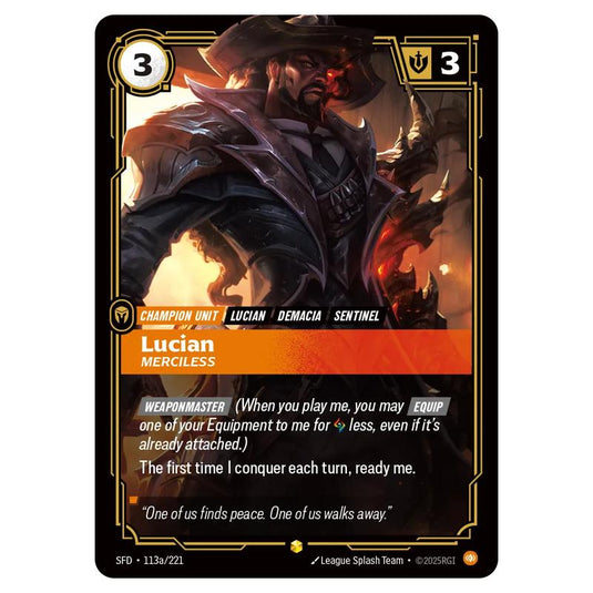 Riftbound: League of Legends TCG - Spiritforged - Lucian - Merciless - 113a/221