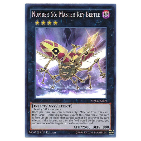 Yu-Gi-Oh! - 2014 Mega-Tin Mega Pack - Number 66: Master Key Beetle (Super Rare) MP14-EN099