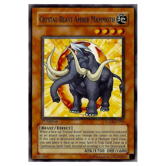 Yu-Gi-Oh! - Force of the Breaker - Crystal Beast Amber Mammoth (Common) FOTB-EN005