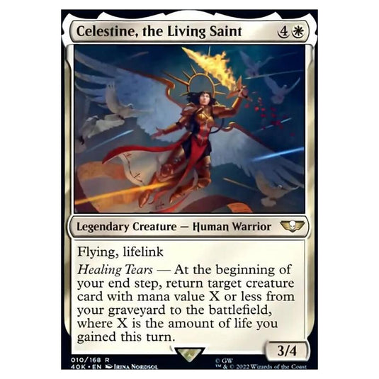 Magic The Gathering - Universes Beyond - Warhammer 40k - Celestine, the Living Saint - 010/168