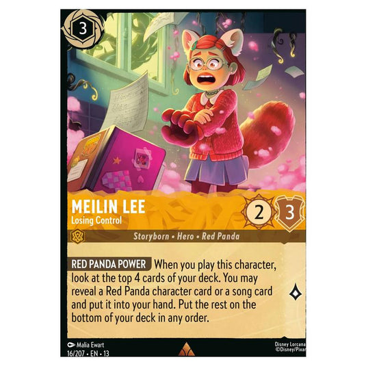 Lorcana - Attack of the Vine! - Meilin Lee - Losing Control (Rare) - 16/207