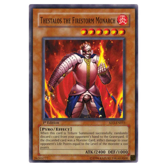 Yu-Gi-Oh! - Structure Deck - Blaze of Destruction - Thestalos the Firestorm Monarch (Common) SD3-EN011